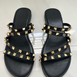 Studded Slide Flat Sandal
